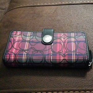 Coach wallet with front snap